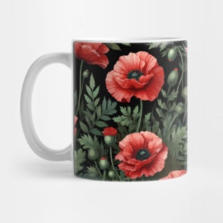 Red Poppy Flower Mug